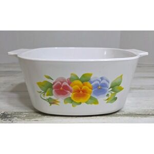 Vintage Corningware Summer Blush 3qt Casserole Dish A-3-B Base Only No Lid